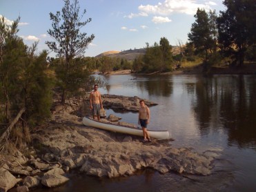 Canoeing on the river