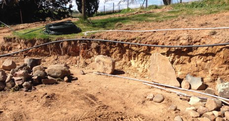 wall - first stones get laid