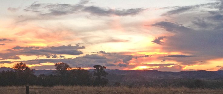 beautiful sunset after a storm