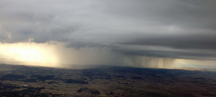 view from plane over southern ACT
