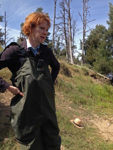 Woo with fashionable waders