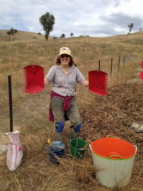 Tricia as the claw monster