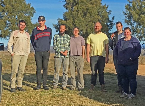 Day 2 crew Matt Sam Dan Imi James James and Jessie